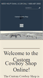 Mobile Screenshot of customcowboyshop.com
