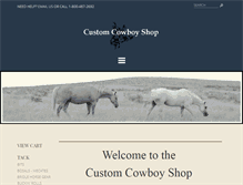 Tablet Screenshot of customcowboyshop.com